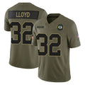 Robertx GB.Packers #32 MarShawn Lloyd Player Olive 2025 Salute To Service Limited Home Game Stitched Jerseys