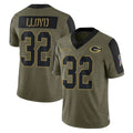 Robertx GB.Packers #32 MarShawn Lloyd Player Olive Salute To Service Limited Game Stitched Jerseys