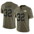 Robertx GB.Packers #32 MarShawn Lloyd Player Olive Salute To Service Limited Stitched Jerseys