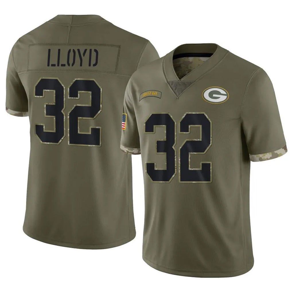 Robertx GB.Packers #32 MarShawn Lloyd Player Olive Salute To Service Limited Stitched Jerseys