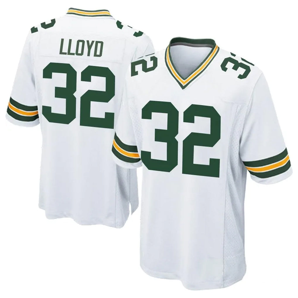 Robertx GB.Packers #32 MarShawn Lloyd Player White Home Game Stitched Jerseys