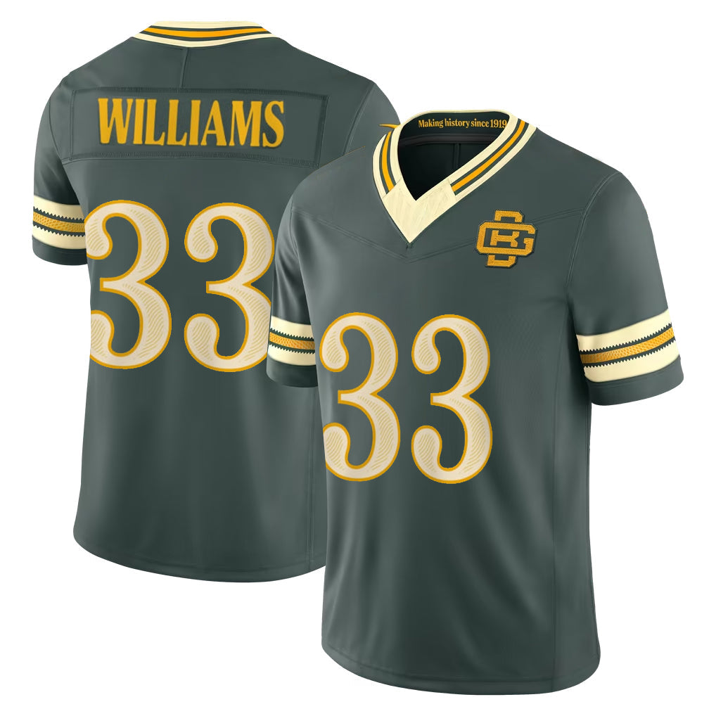 Robertx GB.Packers #33 Evan Williams Player Green Limited 2026 Rivalries Collection Home Game Stitched Jerseys