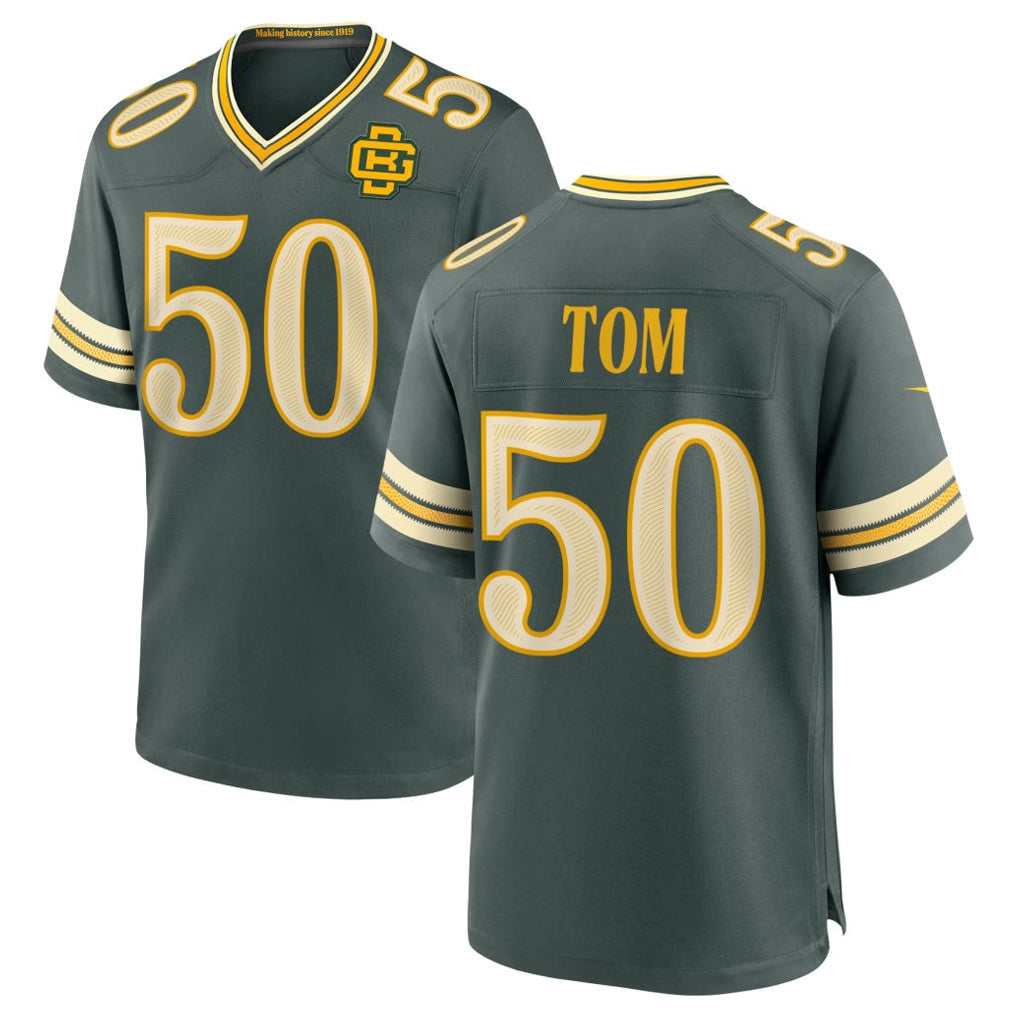 Robertx GB.Packers #50 Zach Tom Player Green 2026 Rivalries Collection Home Game Stitched Jerseys