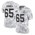 Robertx GB.Packers #65 Aaron Banks Player Arctic Camo Salute To Service Limited Stitched Jerseys