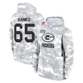 Robertx GB.Packers #65 Aaron Banks Player Arctic Camo Salute to Service Hoodies Limited Game Stitched Jerseys