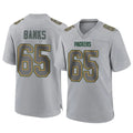 Robertx GB.Packers #65 Aaron Banks Player Gray Atmosphere Fashion Home Game Stitched Jerseys