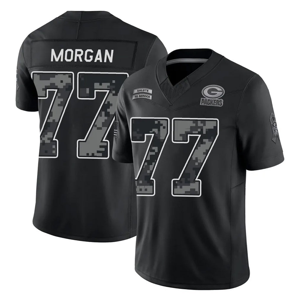 Robertx GB.Packers #77 Jordan Morgan Player Black Limited 2026 Salute to Service Home Game Stitched Jerseys