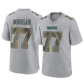 Robertx GB.Packers #77 Jordan Morgan Player Gray Atmosphere Fashion Home Game Stitched Jerseys