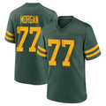 Robertx GB.Packers #77 Jordan Morgan Player Green Alternate Home Game Stitched Jerseys