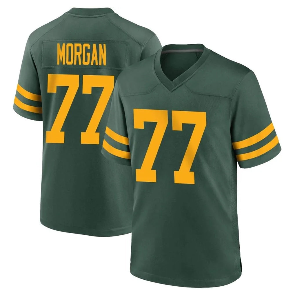 Robertx GB.Packers #77 Jordan Morgan Player Green Alternate Home Game Stitched Jerseys