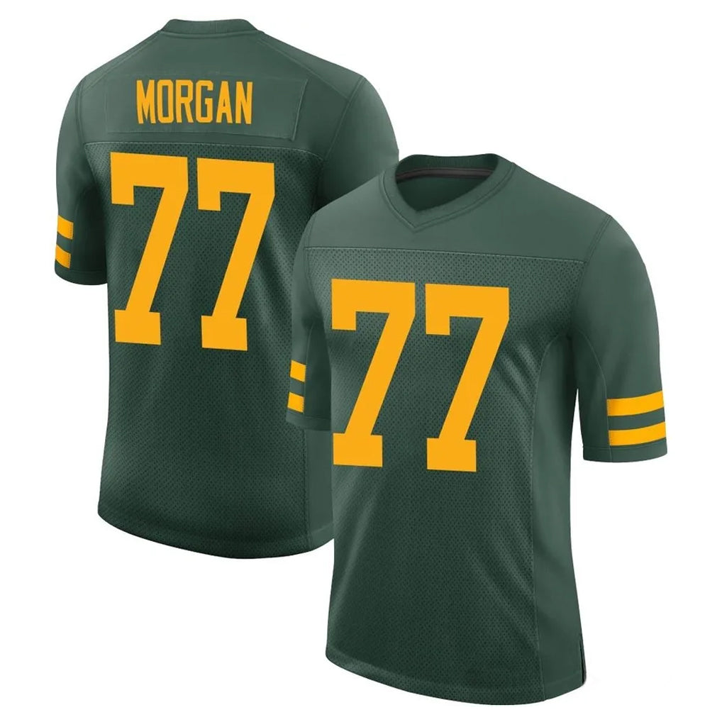 Robertx GB.Packers #77 Jordan Morgan Player Green Alternate Vapor Home Game Stitched Jerseys