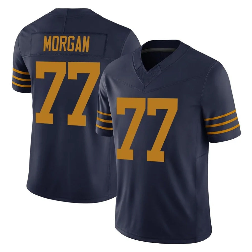 Robertx GB.Packers #77 Jordan Morgan Player Navy The 1923 Classic Vapor F.U.S.E. Home Game Stitched Jerseys