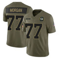 Robertx GB.Packers #77 Jordan Morgan Player Olive 2025 Salute To Service Limited Home Game Stitched Jerseys