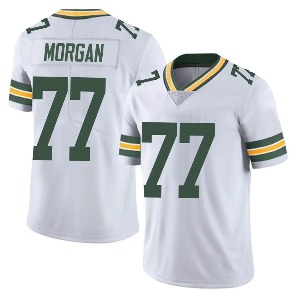 Robertx GB.Packers #77 Jordan Morgan Player White Vapor Untouchable Limited Home Game Stitched Jerseys