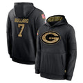 Robertx GB.Packers #7 Javon Bullard Player Black Salute to Service Hoodies Limited Game Stitched Jerseys