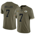 Robertx GB.Packers #7 Javon Bullard Player Olive Salute To Service Limited Stitched Jerseys