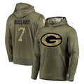 Robertx GB.Packers #7 Javon Bullard Player Olive Salute to Service Pullover Hoodies Home Game Stitched Jerseys
