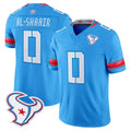 Robertx H.Texans #0 Azeez Al-Shaair Player Blue 2026 Rivalries Vapor Limited Home Game Stitched jerseys