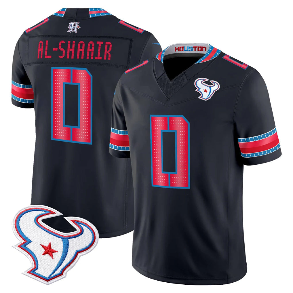 Robertx H.Texans #0 Azeez Al-Shaair Player Navy 2026 Rivalries Vapor Limited Home Game Stitched jerseys