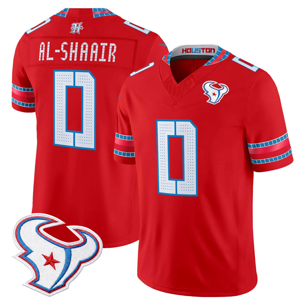 Robertx H.Texans #0 Azeez Al-Shaair Player Red 2026 Rivalries Vapor Limited Home Game Stitched jerseys