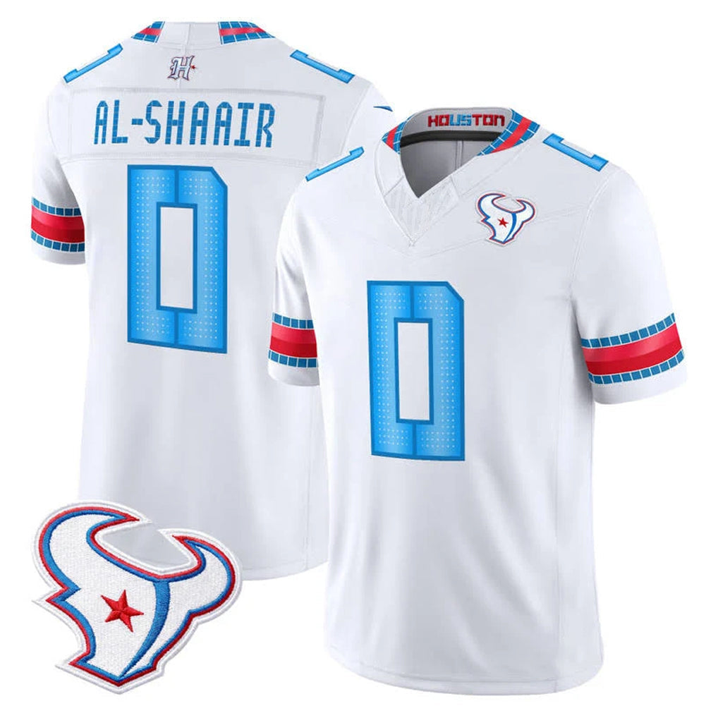 Robertx H.Texans #0 Azeez Al-Shaair Player Whtie 2026 Rivalries Vapor Limited Home Game Stitched jerseys