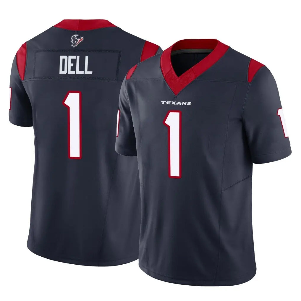 Robertx H.Texans #1 Tank Dell Player Navy Limited Vapor F.U.S.E. Home Game Stitched Jerseys