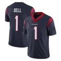 Robertx H.Texans #1 Tank Dell Player Navy Limited Vapor Untouchable Home Game Stitched Jerseys