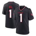 Robertx H.Texans #1 Tank Dell Player Navy Team Home Game Stitched Jerseys