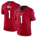 Robertx H.Texans #1 Tank Dell Player Red Limited Vapor F.U.S.E. Home Game Stitched Jerseys