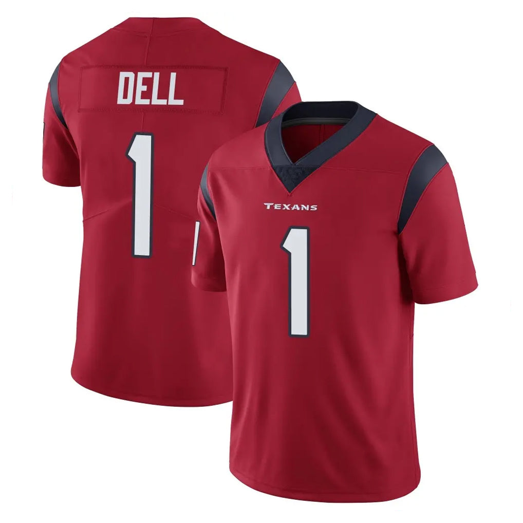 Robertx H.Texans #1 Tank Dell Player Red Limited Vapor Untouchable Home Game Stitched Jerseys