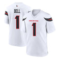 Robertx H.Texans #1 Tank Dell Player White Home Game Stitched Jerseys