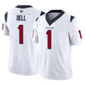 Robertx H.Texans #1 Tank Dell Player White Limited Vapor F.U.S.E. Home Game Stitched Jerseys