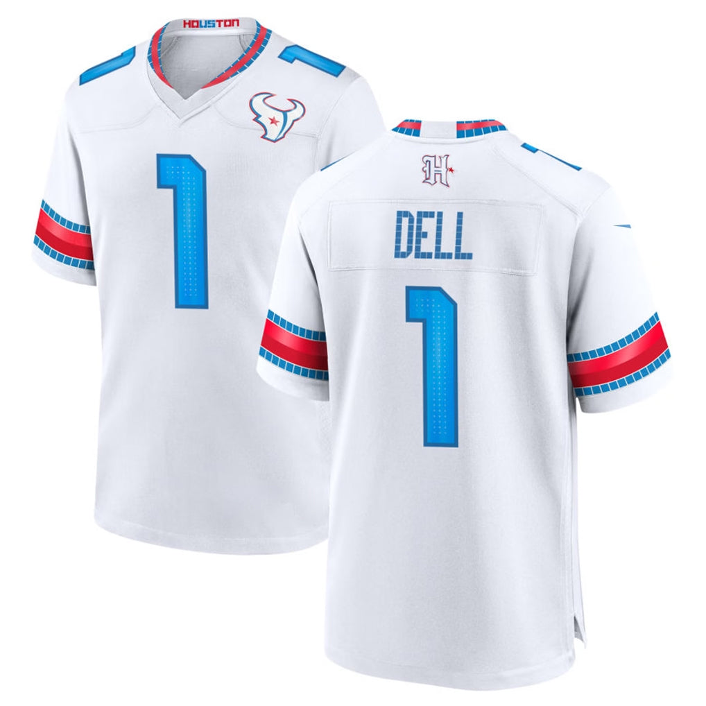 Robertx H.Texans #1 Tank Dell Player Whtie 2026 Rivalries Vapor Home Game Stitched jerseys