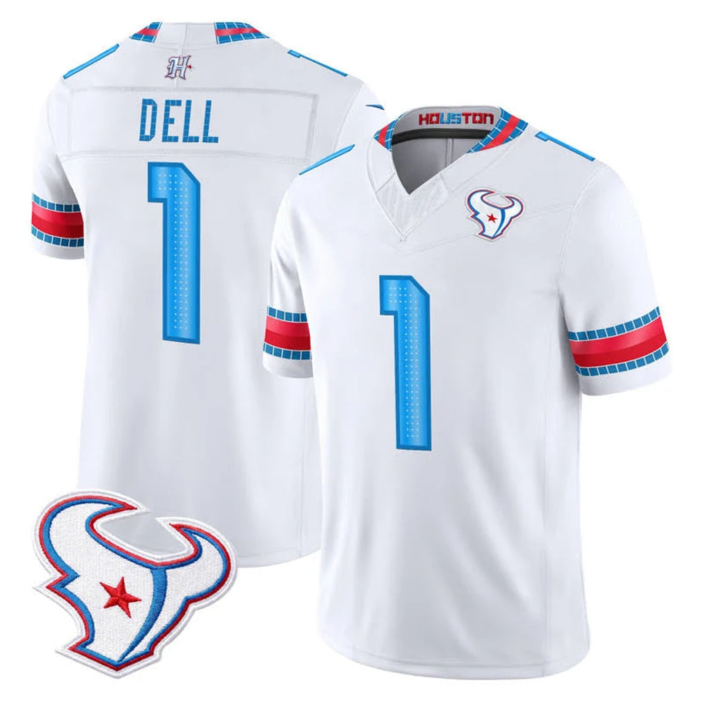 Robertx H.Texans #1 Tank Dell Player Whtie 2026 Rivalries Vapor Limited Home Game Stitched jerseys