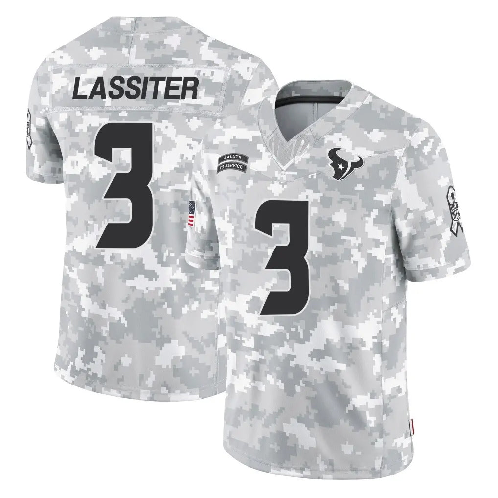 Robertx H.Texans #3 Kamari Lassiter Player Arctic Camo Salute To Service Limited Game Stitched Jerseys