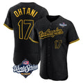 Robertx LA.Dodgers #17 Shohei Ohtani Player Black World Series Snake Skin City Limited Elite Home Stitched Jerseys