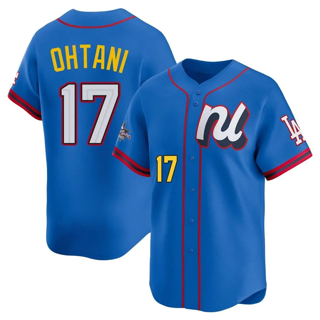 RobertxLA.Dodgers #17 Shohei Ohtani Player Blue All-Star Limited Home Stitched Jerseys