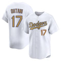 Robertx LA.Dodgers #17 Shohei Ohtani Player Gold Collection Limited Home Stitched Jerseys