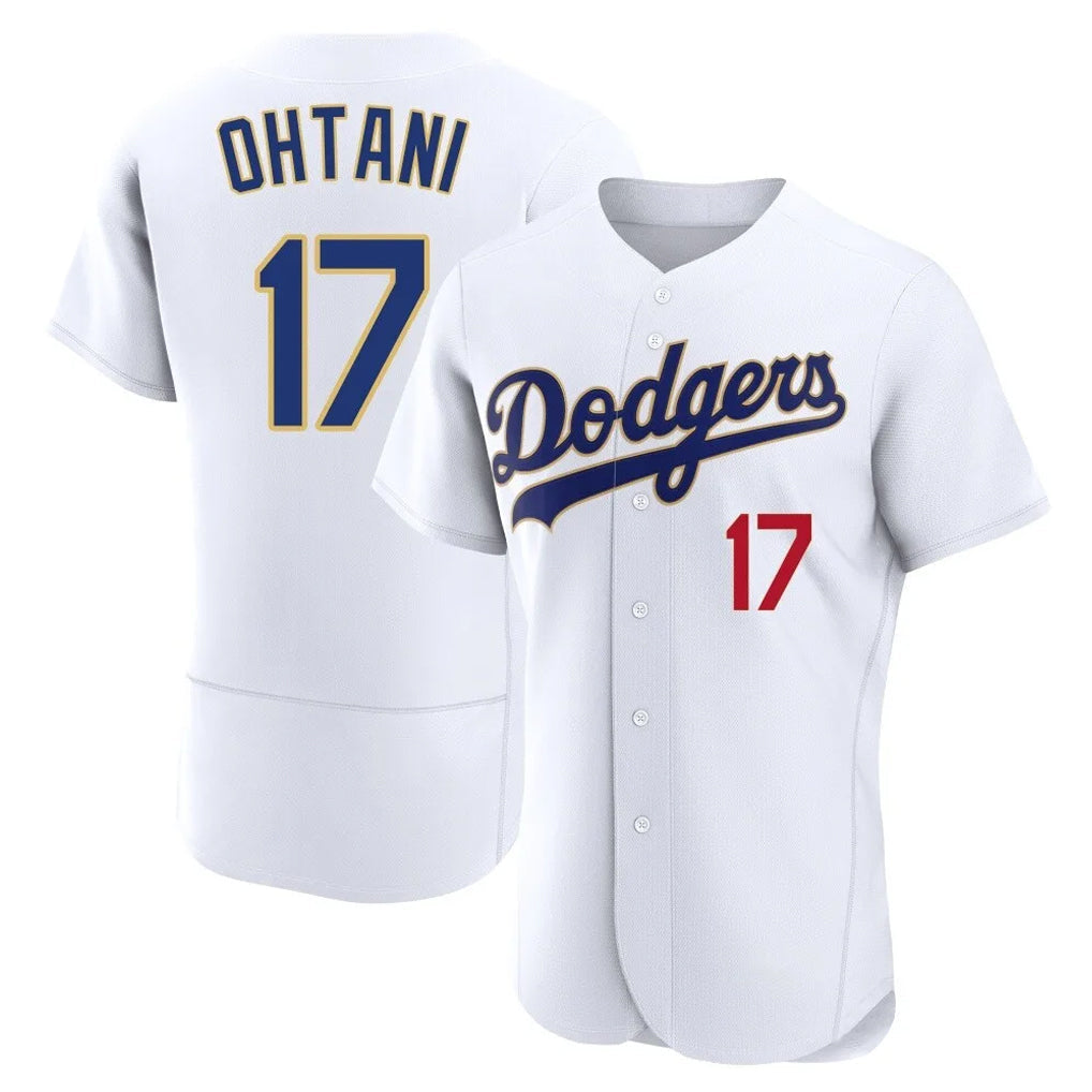 Robertx LA.Dodgers #17 Shohei Ohtani Player Gold White 2026 Collection Stadium Limited Elite Stitched Jerseys