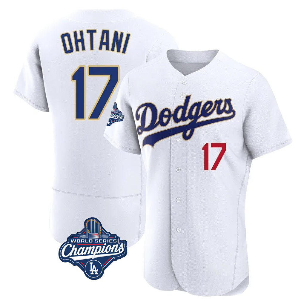 Robertx LA.Dodgers #17 Shohei Ohtani Player Gold White World Series Meet 2026 Collection Stadium Limited Elite Stitched Jerseys