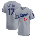 Robertx LA.Dodgers #17 Shohei Ohtani Player Gray Limited Elite Home Stitched Jerseys