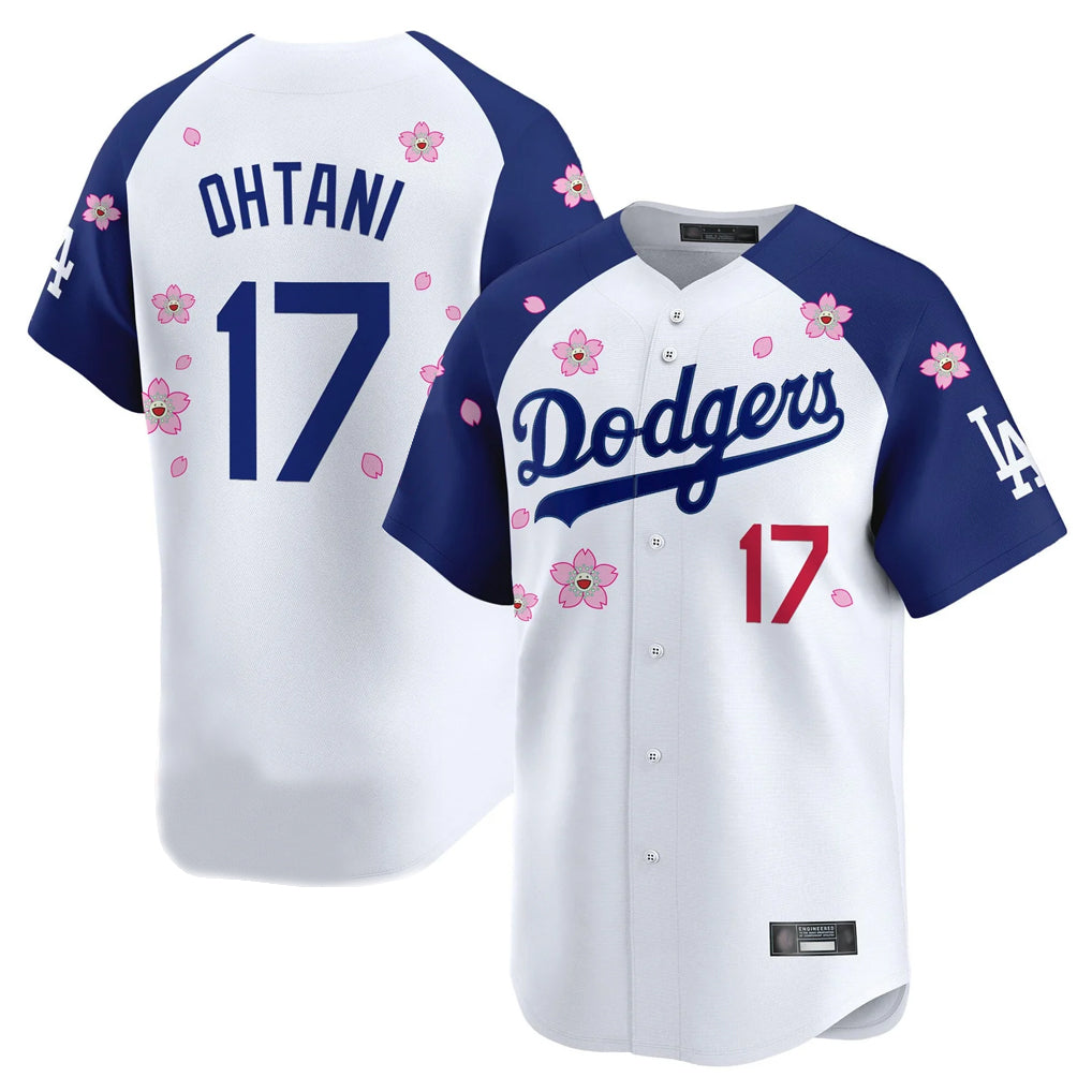 Robertx LA.Dodgers #17 Shohei Ohtani Player White-Royal Tokyo Series Vapor Premier Limited Stitched Jerseys