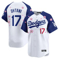 Robertx LA.Dodgers #17 Shohei Ohtani Player White-Royal Tokyo Series Vapor Premier Limited Stitched Jerseys