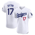 Robertx LA.Dodgers #17 Shohei Ohtani Player White Limited Elite Home Stitched Jerseys