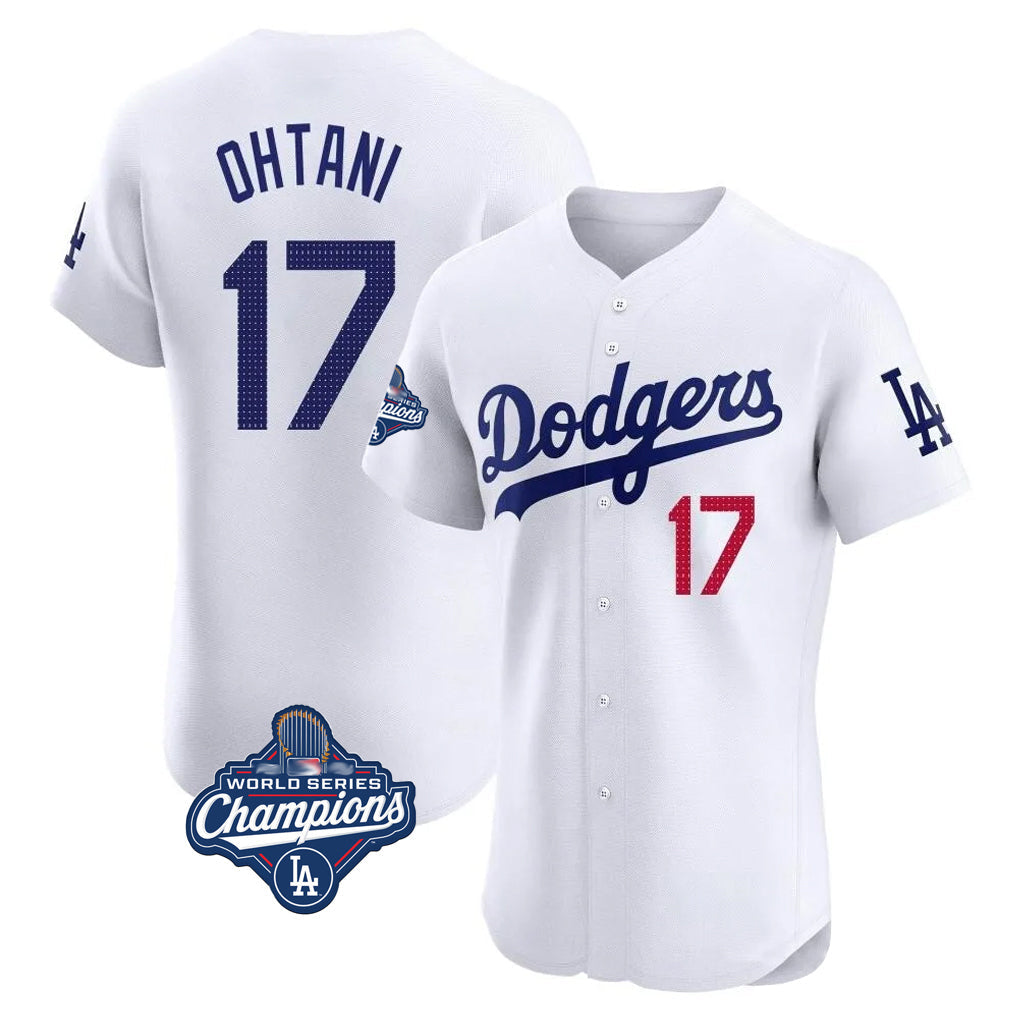 Robertx LA.Dodgers #17 Shohei Ohtani Player White World Series Meet Limited Elite Home Stitched Jerseys