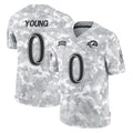 Robertx LA.Rams #0 Byron Young Player Arctic Camo Salute To Service Limited Game Stitched Jerseys