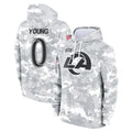 Robertx LA.Rams #0 Byron Young Player Arctic Camo Salute to Service Hoodies Limited Game Stitched Jerseys