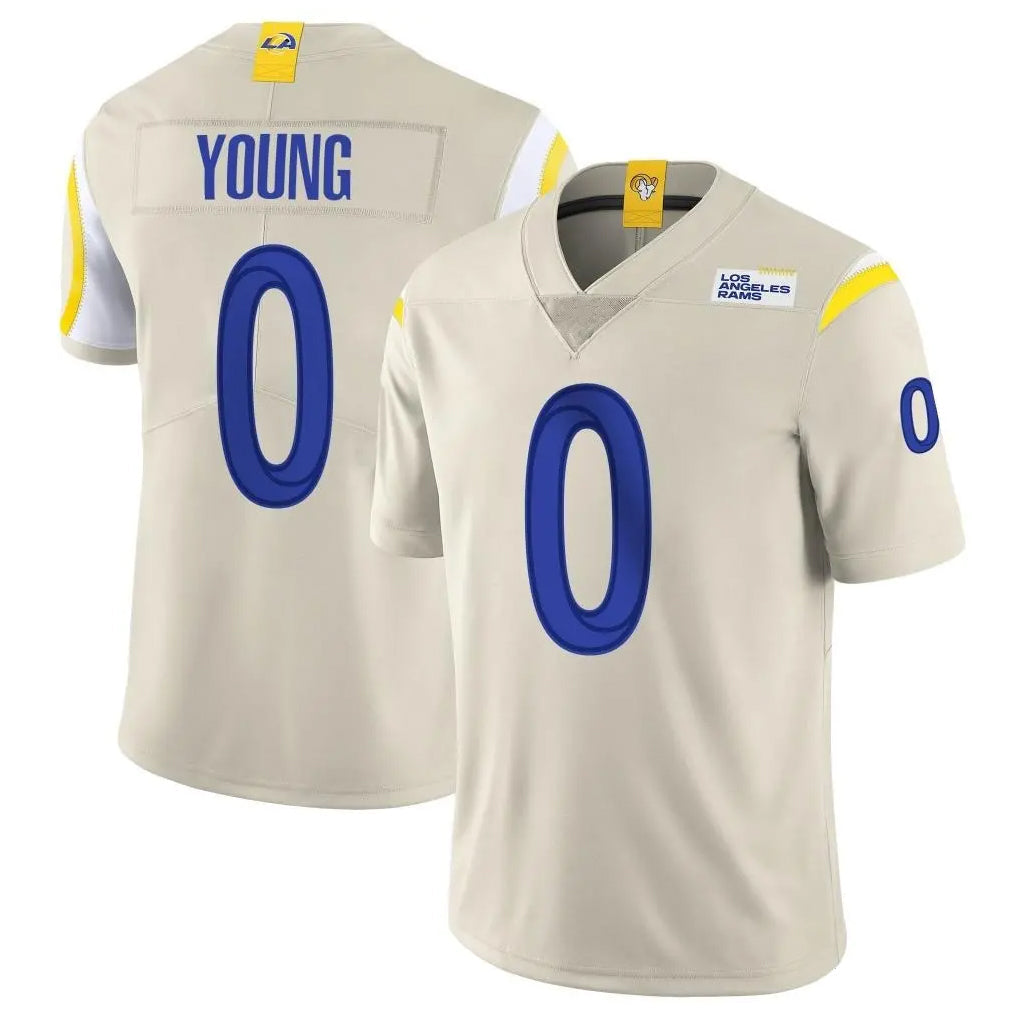 Robertx LA.Rams #0 Byron Young Player Bone Limited Vapor Home Game Stitched Jerseys