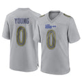 Robertx LA.Rams #0 Byron Young Player Gray Atmosphere Fashion Home Game Stitched Jerseys
