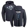 Robertx LA.Rams #0 Byron Young Player Navy Pullover Hoodie Limited Game Stitched Jerseys